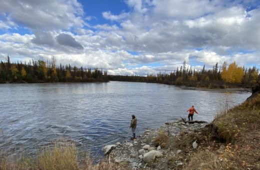 Friends Fishing on Shulin Lake AK